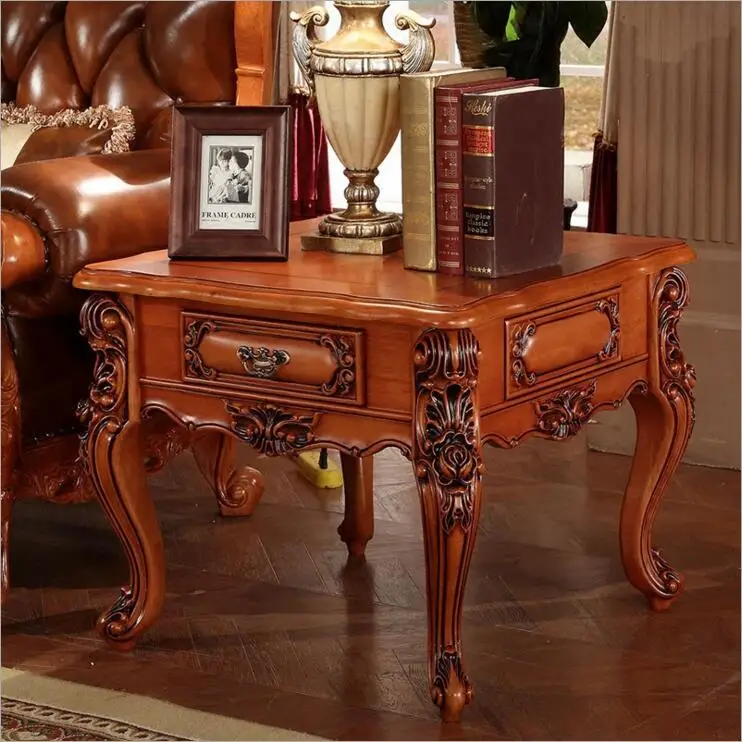 Антикварный стиль Итальянский небольшой стол, твердой древесины итальянский стиль роскошный стол набор o1134