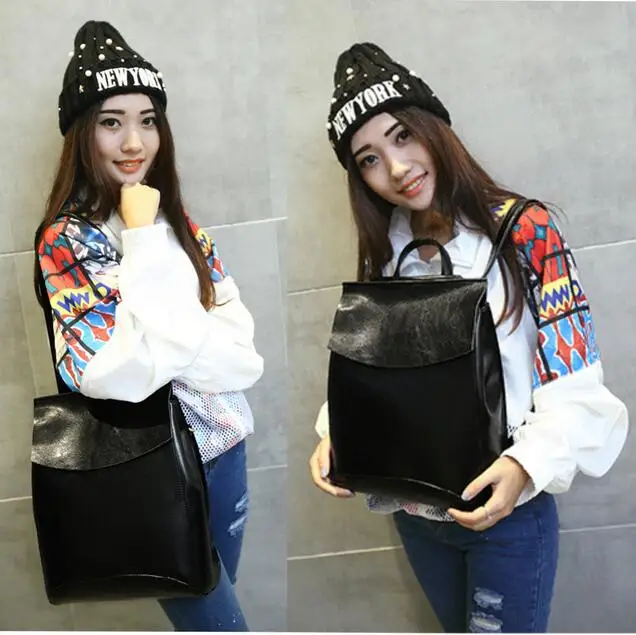 new bag 102616 women hot new geniune leather backpack double shoulder bag