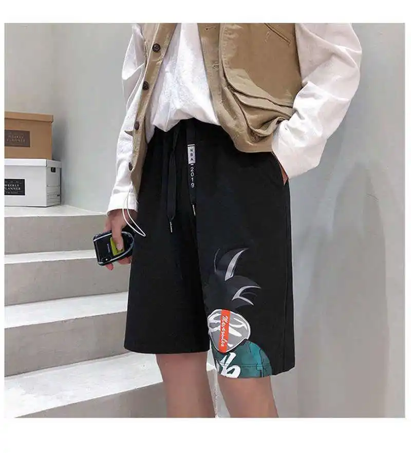 Повседневные мужские летние модные Harajuku Dragon Ball мужские шорты рабочие шорты мужские спортивные шорты для фитнеса с рисунком пляжные шорты для мальчиков