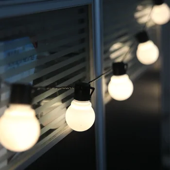 

10/20/38Leds Outdoor Garland 5CM Big Ball LED String Light Black Wire Fairy Christmas Lights for Holiday Party Xmas Decoration