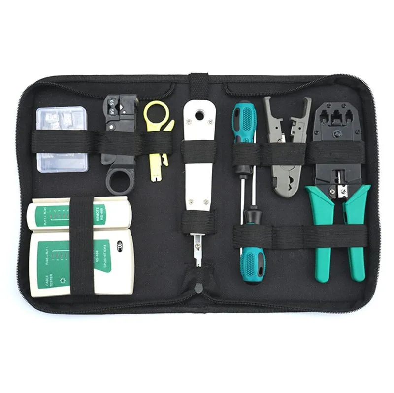 9 In 1 Combination Wire Stripper Crimping Pliers For Network Tool Kit Household Set A of Keys Tester/Knife/Screwdriver | Инструменты