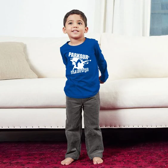 

Boys Girls Parkour T Shirts Children Tees Boy Girl Long Sleeve T Shirts Kids Tops Brand Baby Fashion Child Tops Clothes