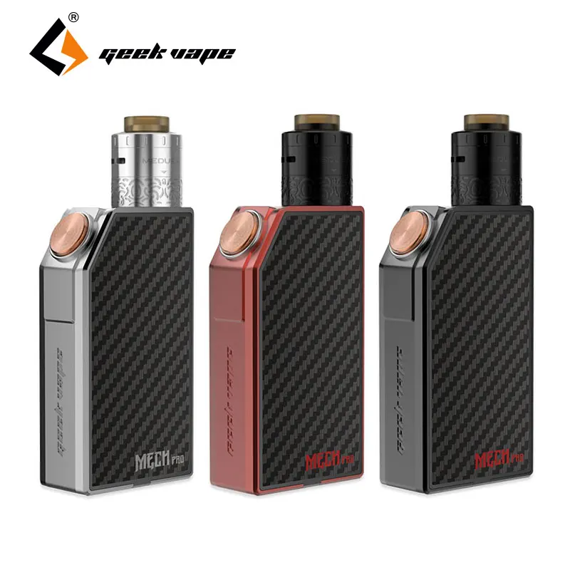

Original Geekvape Mech Pro Kit with 3ml Medusa RDTA Tank Mech Pro Mechanical Box Mod Electronic Cigarette No 18650 Battery Kit