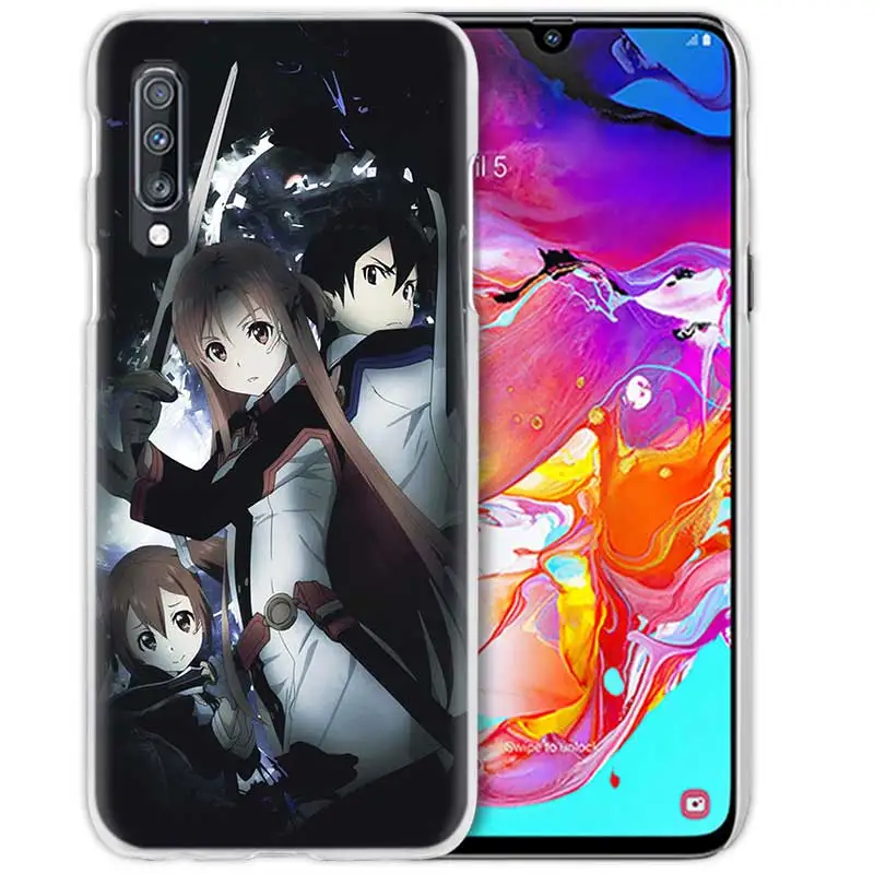 Обувь для вечеринки в Стиле косплей Sword Art Online(SAO), чехол для samsung Galaxy A50 A70 A20e A40 A30 A20 A10 A8 A6 плюс A9 A7 Прозрачный чехол для телефона из прочного поликарбоната с Coque