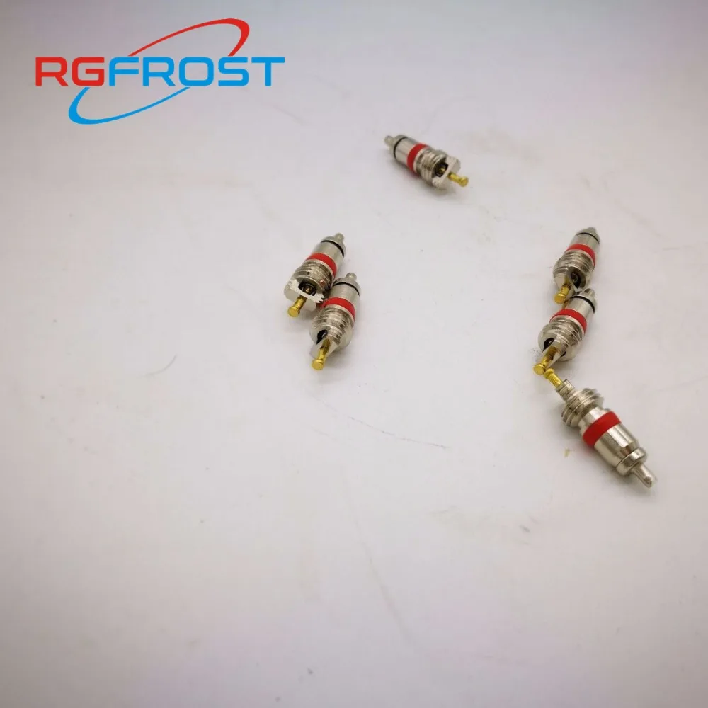 RGFROST 50pcs 8V1 34mm NBR Automotive Air-Conditioning LB9000 Tyre Core R12 R134a Refrigeration Tire Valve Stem Copper Cores