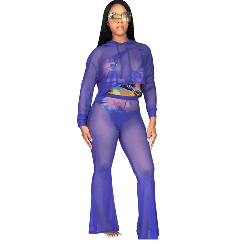sexy perpsective mesh pants set-3