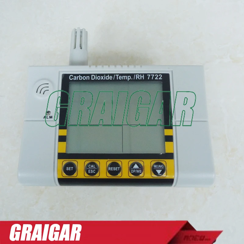 

AZ7722 wall carbon dioxide monitor CO2 detector with relay temperature and humidity testing