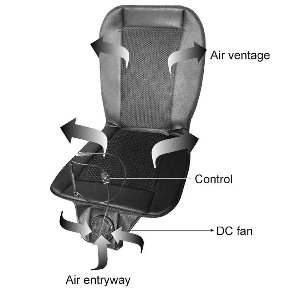 12 В охлаждающий Чехол подушки сиденья автомобиля вентилятор вентилируемый охлаждающий коврик для всех автомобилей