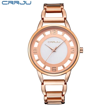 

watches on sale clear Brand Rose Gold watch Full stainless steel woman Fashion Lady Commercial Watches Fashion Dress Watch