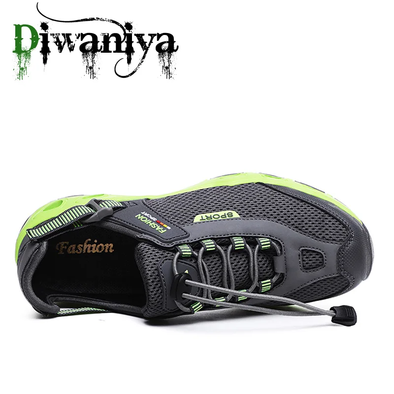 الرجال أحذية مائية بالشبكة في الهواء الطلق المهنية غير زلة دائم الرحلات المنبع الأحذية الذكور بارد المشي الخوض المياه احذية رياضية