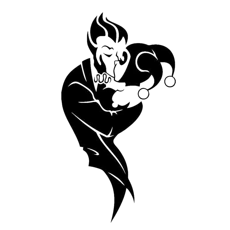 

The 2nd half price 9.8cm*18cm car stickers Suicide Squad Kiss Fashion Decals Vinyl Motorcycle Car Accessories car-styling decals