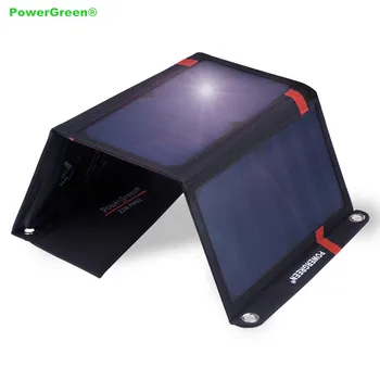

PowerGreen Foldable Solar Charger 21 Watts Solar Power Backpack BagWater-resistant Solar Phone Charger for LG for Samsung
