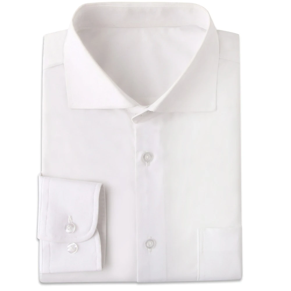 Wrinkle Resistant Comfortable White Men Dress Shirts Custom Made Shirts