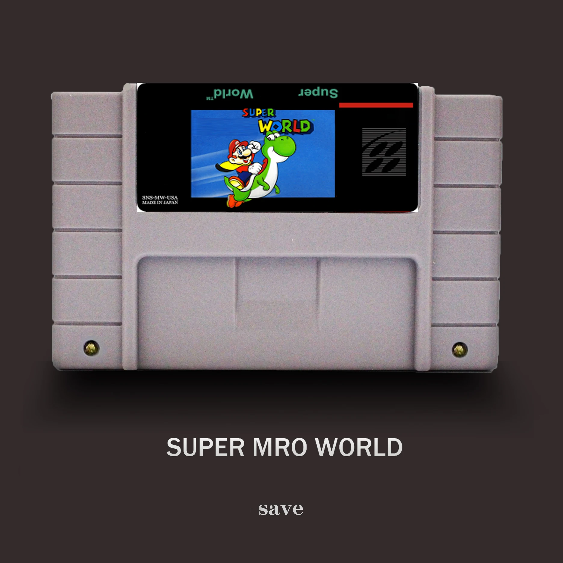 

Super Mro World-16 bit For NTSC Game Player Big Gray Game Cartridge
