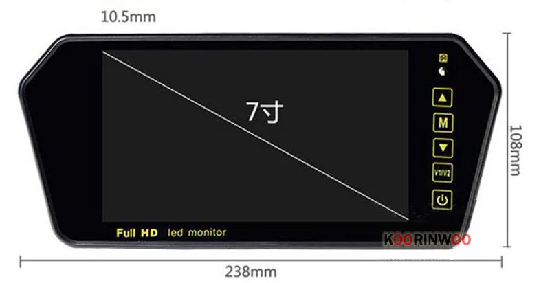 Koorinwoo беспроводной помощи при парковке автомобильный монитор 7 дюймов HD 800P обратный автоматический экран цифровой дисплей TFT LCD безопасный