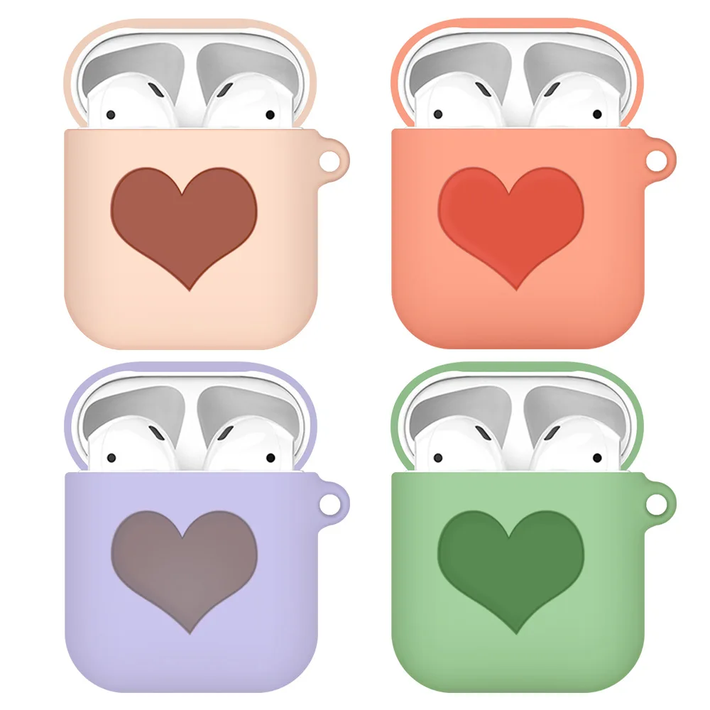 

Application AirPods Silicone Wireless Bluetooth Headphones Protective Case for Airpods 2 Charger Case Lovely Sweat-heart Box