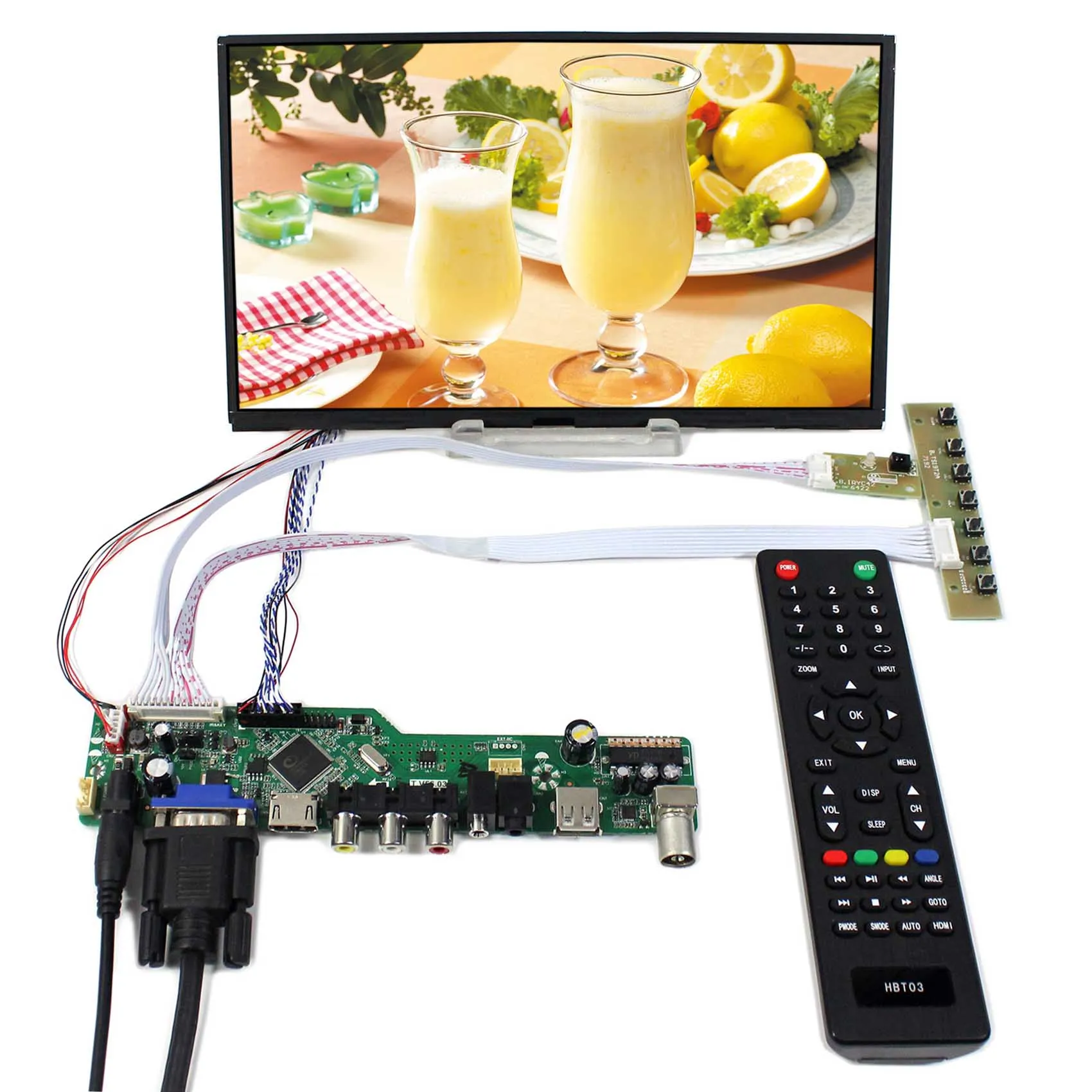 TV HDMI VGA AV USB AUDIO LCD controller Board+10.1inch B101XAN01 IPS lcd panel TV HDMI VGA AV USB AUDIO LCD controller Board+10.1inch B101XAN01 IPS lcd panel