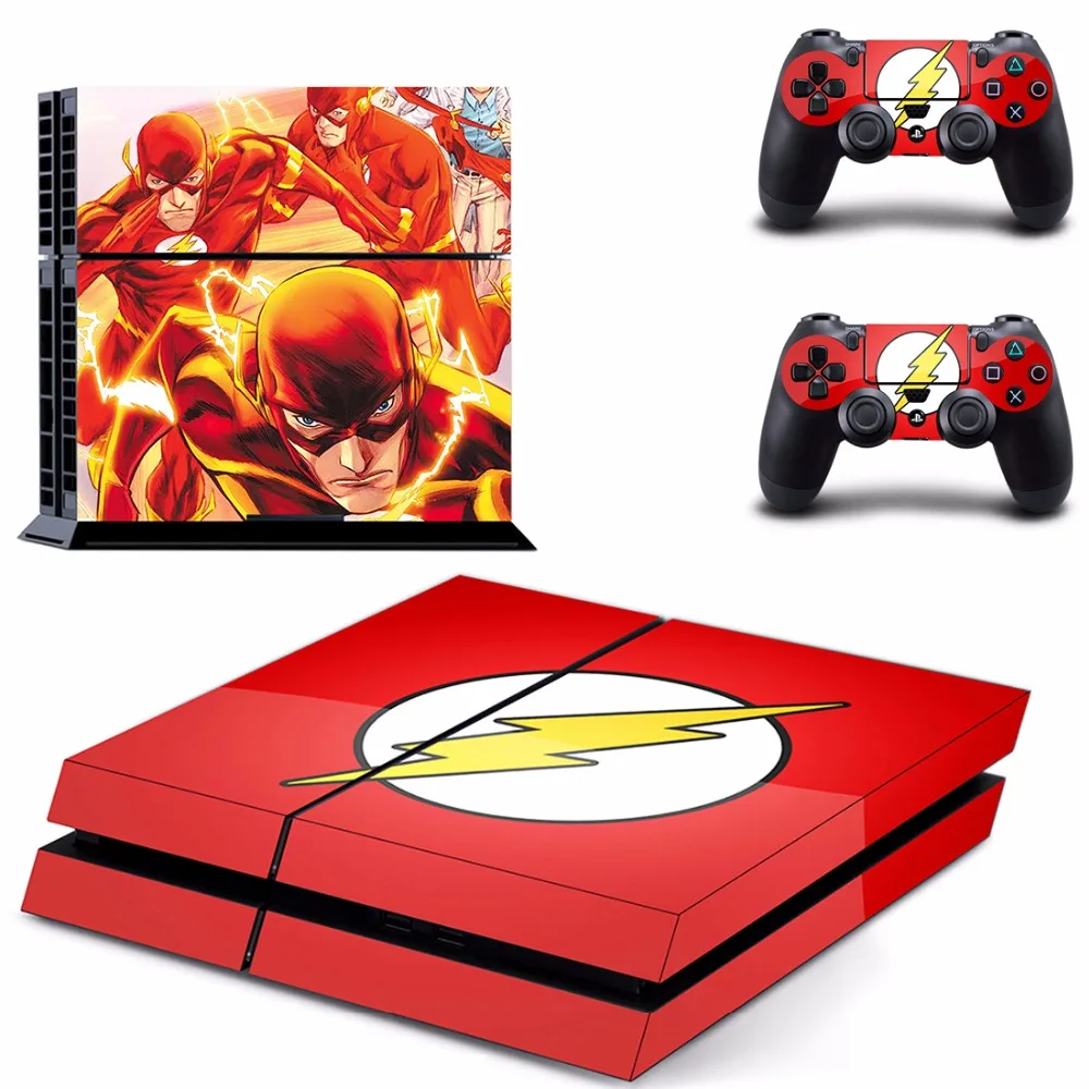 

The Flash Vinyl PS4 Skin Sticker for Sony playstation 4 Console and Controller