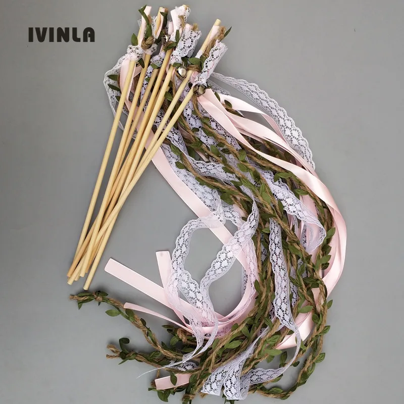 Новейшие джутовые палочки для свадьбы ленточные с кружевом свадебной вечеринки |