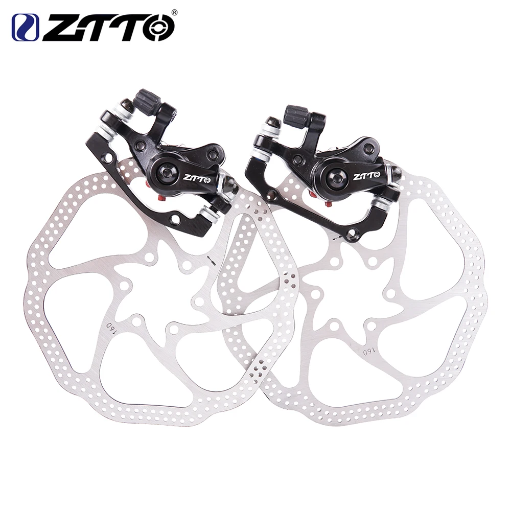 

ZTTO Aluminum Alloy Bicycle Front Rear Brake Disc Brake For XC Mountain Bike Mechanical Disc Brake with 160mm Rotor Brake Lever