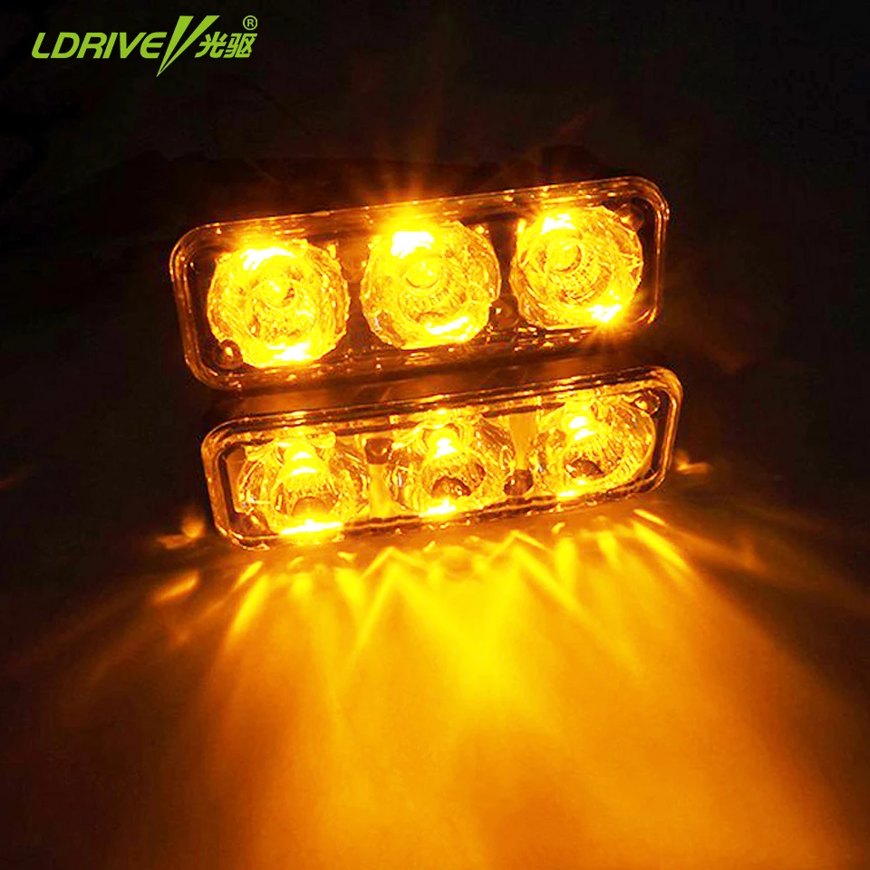 2*3 LED Универсальный Водонепроницаемый 12V авто лампы высокой мощности автомобилей дневного света DRL с противотуманные фары лампы дневного света 2*3 LED Универсальный Водонепроницаемый 12V авто лампы высокой мощности автомобилей дневного света DRL с противотуманные фары лампы дневного света