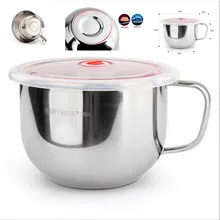 High Capacity 304 Stainless Steel Ramen Noodle Soup Pasta Bowl Food Salad Fruit Storage Induction Cooker