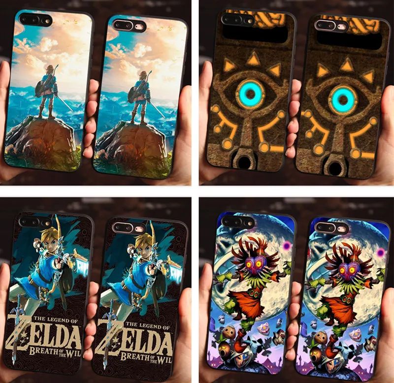 Мягкий силиконовый чехол Legend of Zelda для iPhone 6 6S Plus 7Plus XR XS XSMAX черный чехол|Бамперы| |