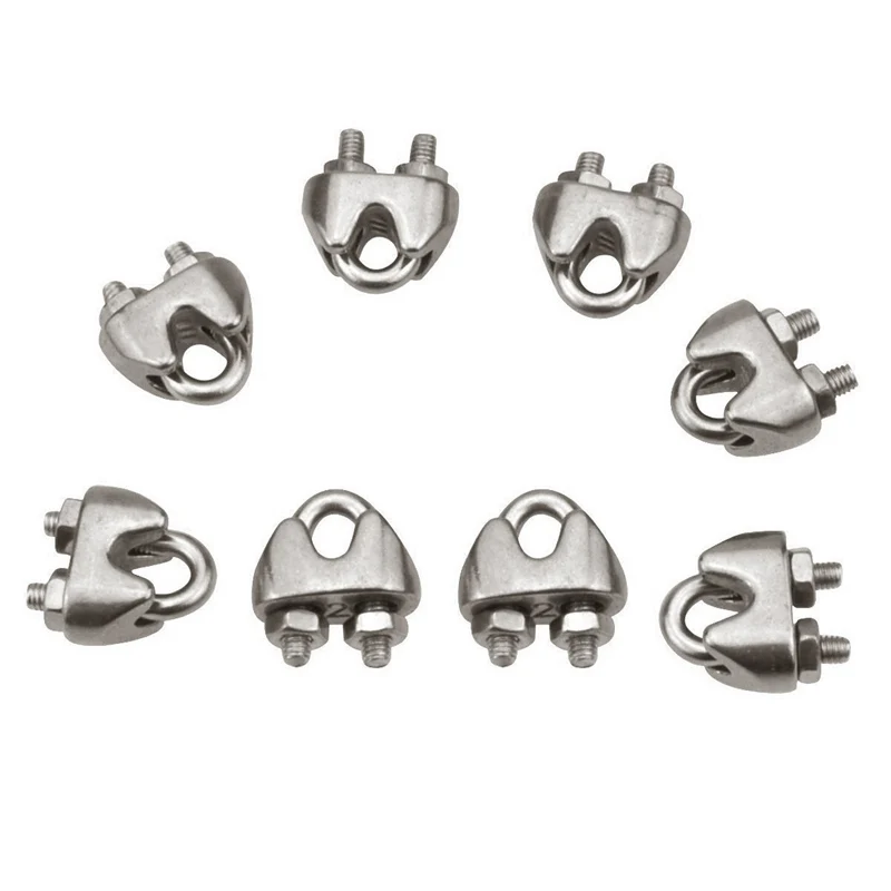 

Wire Rope Clips - M2 Stainless Steel Cable Clamp Saddle Fastener for Marine Ships Vessels 15Pcs (M2)