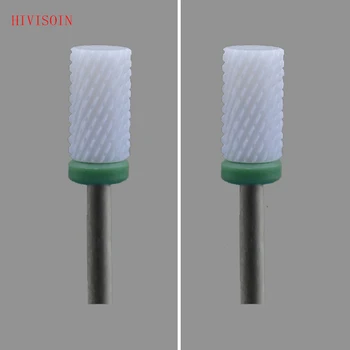 

2 Pcs/Lot White Ceramic Nail Drill Bit - Small Barrel Bit - C (0091.060)