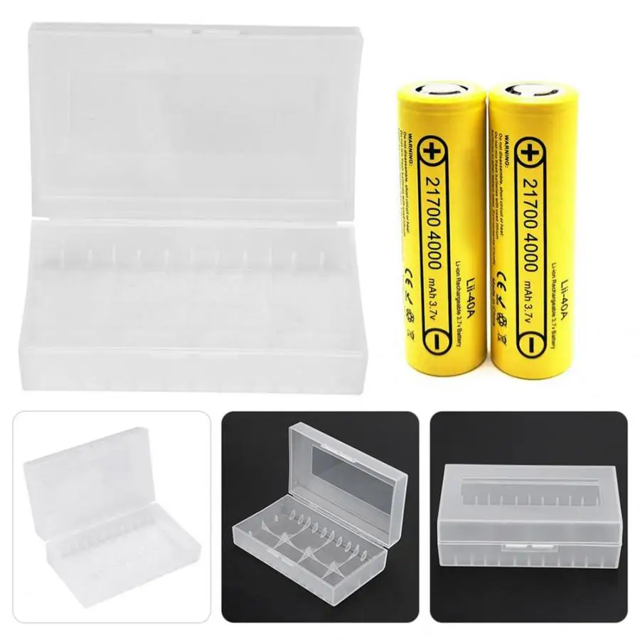 

2PCS 2*20700 21700 Battery Box Case Container Waterproof 21700 Battery Storage Box Case