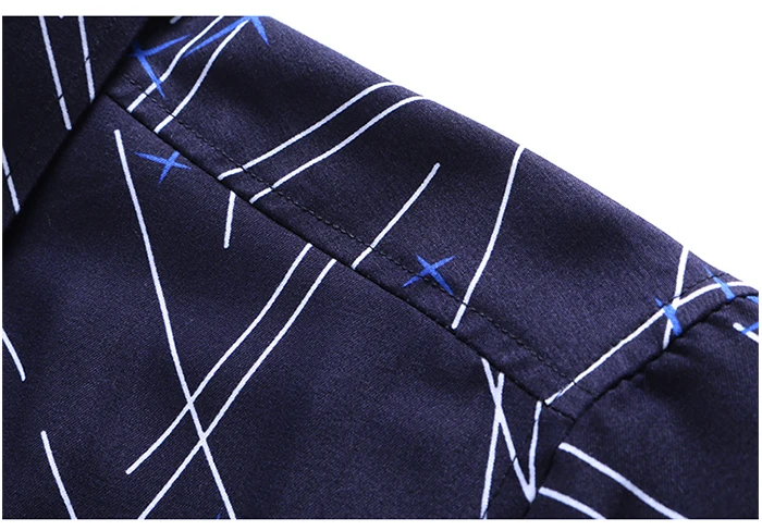 Для мужчин рубашка хлопок нерегулярные Stripe Slim Fit Бизнес мужской отложной воротник обычные рукава тонкий срез плюс Размеры M-7XL