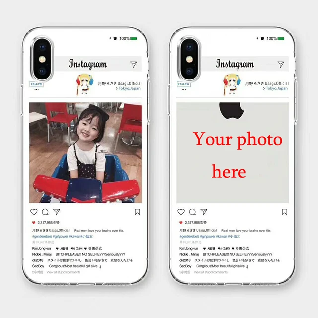 Transparent Case Cute Instagram Hollow Out Photo Bag Cover