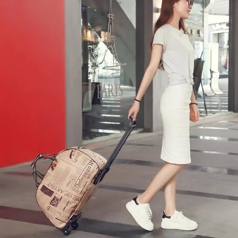 

High Quality Luggage Bag Travel Duffle Trolley Bag Rolling Suitcase Trolley Women Men Travel Bags With Wheel Carry-on Bag Unisex