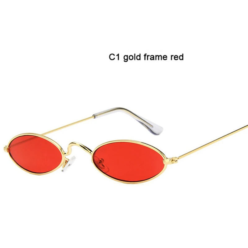 2019 New Ocean Piece Vintage Oval Sunglasses Women Men Retro Clear Lens Eyewear Sun Glasses For Female UV400 Metal Small Frame