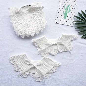 

New Baby Bibs with Lace 360 Degree Rotatable Cotton Infant Fake Collar Scarf Saliva Towel Cute Kids Newborn Stuff Bib Gifts