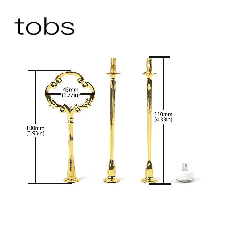 

Wholesale 2 3 Centre Handle Fitting Cookie Tier Metal Cupcake Cake Stand