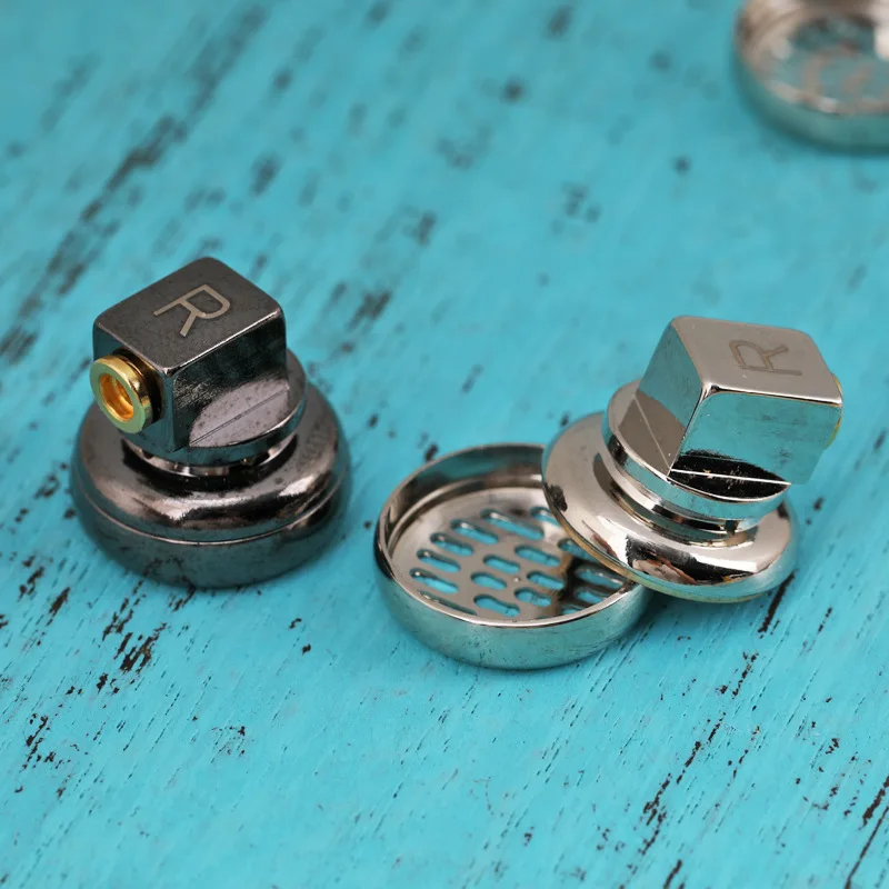 2pcs Customized 15 4MM Headphone Housing MMCX Detachable Jack Pure Copper Flat Headphone Shell Cases DIY