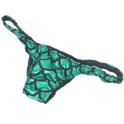 2018 new Sexy Underwear Men Briefs Shorts Man Low Waist Men's fish scales briefs jockstrap sexy underwear men penis 2