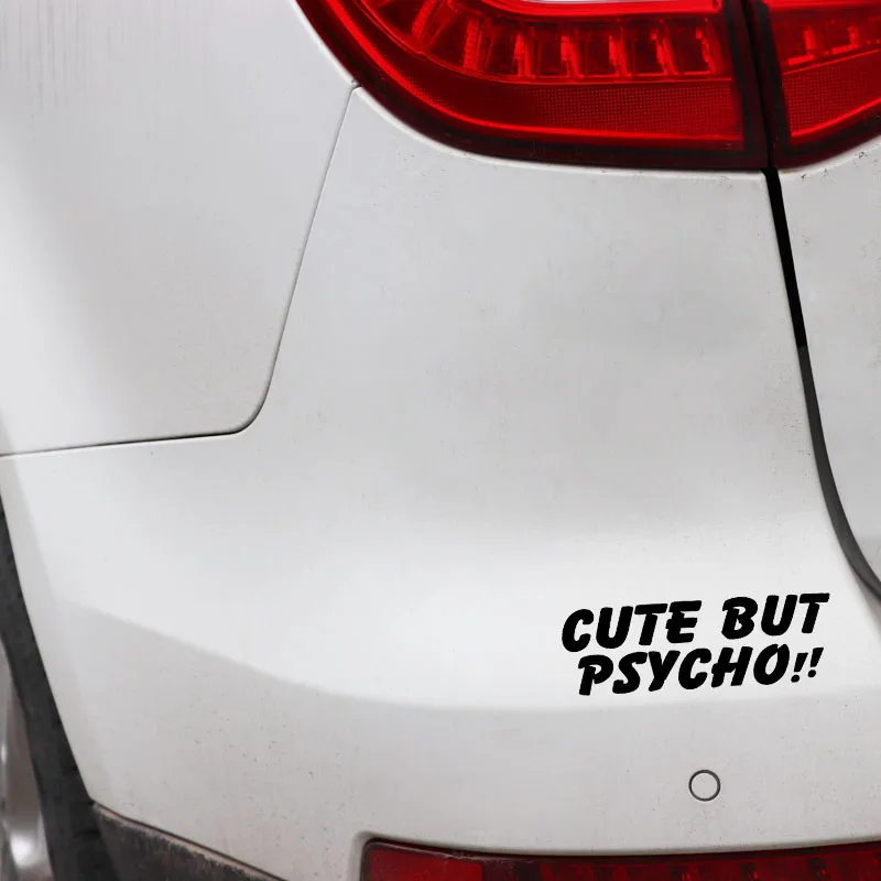 YJZT 15 см * 5 забавно мило но PSYCHO! Виниловая наклейка на автомобиль черный