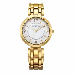 Новые возрождение модные Повседневное кварцевые женские часы Роскошные Простой дизайн наручных часов Бизнес ударопрочный