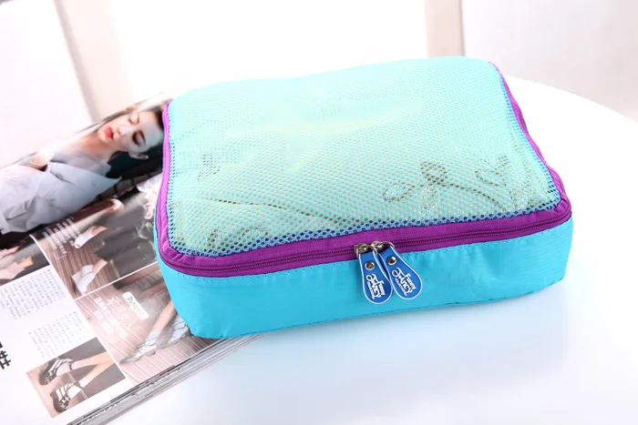 4 цвета дорожная сумка необходимости багаж куб для упаковки Органайзер нейлоновая сетка сумка для хранения одежды чемодан аккуратный набор