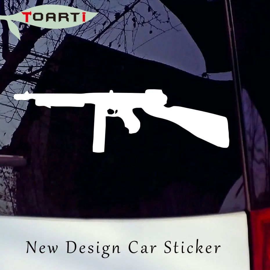 Tommy Gun компьютерная наклейка Submachine силуэт виниловые наклейки на автомобиль