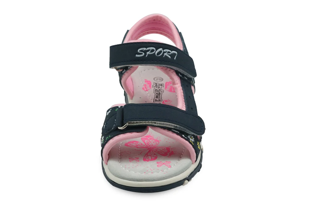 Apakowa Summer Children Shoes Girls Sport Beach Sandals with Arch Support Kids Hook-and-Loop Sandals for Girls EU Size 21-32
