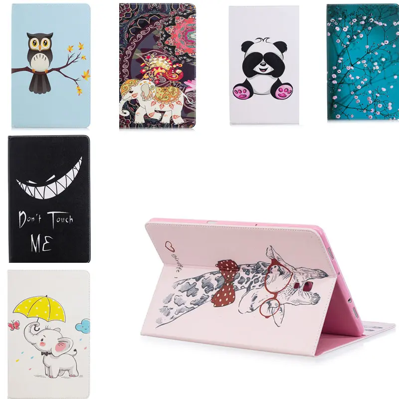 

Fashion Print Cute Case For Samsung Galaxy Tab A A2 2018 10.5 inch T590 T595 T597 SM-T590 Cover Tablet Stand Soft Shell +Film
