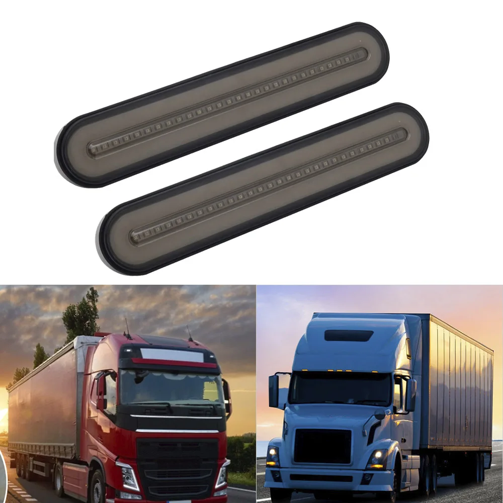 Smoke LED Trailer Truck Brake Light Waterproof Led Tail Brake Stop Turn Light Signal Light Lamp (21)