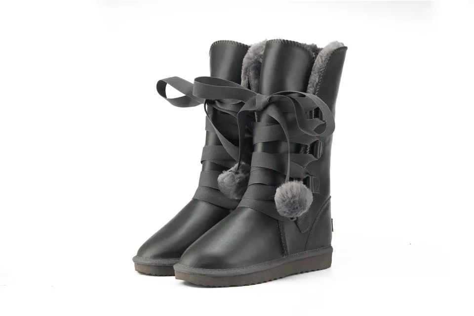 JXANG/классические женские зимние сапоги в австралийском стиле, кожаные зимние сапоги, bota feminina botas mujer zapatos, женские непромокаемые зимние сапоги
