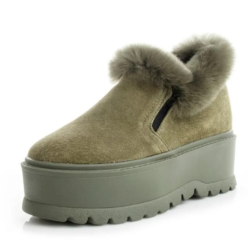 

ZXRYXGS Brand Boots for Women Platform Shoes Thicken Warm Snow Boots 2019 Newest Winter Matte Genuine Leather Boots Women Boots