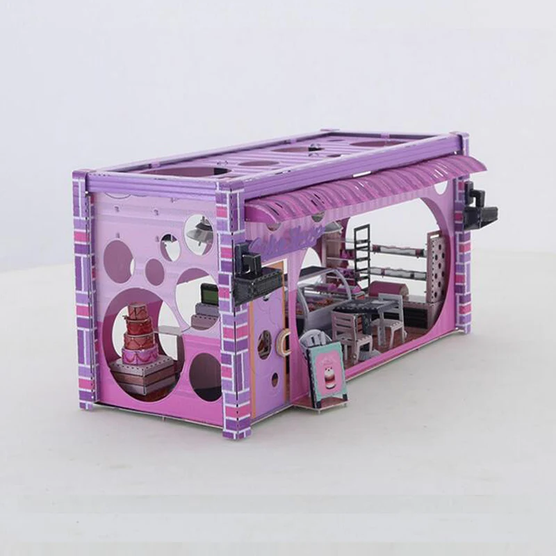 Nanyuan торт магазин 3D металлическая модель наборы DIY сборка 3D металлическая головоломка лазерная резка отрезная игрушка A32205