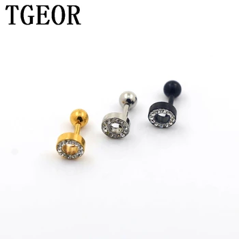 

Free shipping body jewelry new charm hot wholesale 30pcs rim crystals a circle tragus piercing fake earring