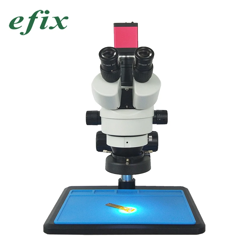 Efix 13 мегапиксельная 7 45X HDMI VGA Тринокулярный стереомикроскоп Simul Focal HD видео камера